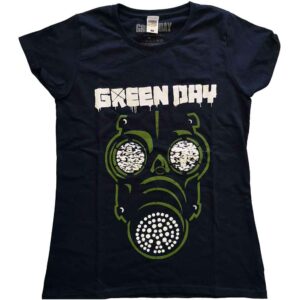 Green Day Green Mask Navy Blue Ladies T-Shirt