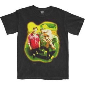 Green Day Neon Photo Black T-Shirt