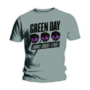 Green Day Three Heads Better Than One Grey T-Shirt