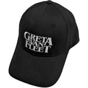 Greta Van Fleet White Logo Black Baseball Cap