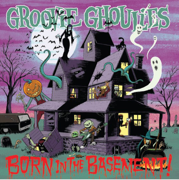 Groovie Ghoulies – BORN IN THE BASEMENT (NEON VIOLET/WHITE GALAXY VINYL) Vinyl LP