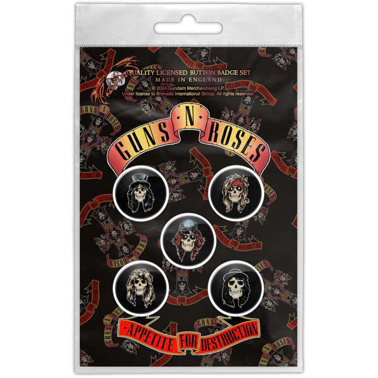 Guns N’ Roses Appetite For Destruction Badge Pack