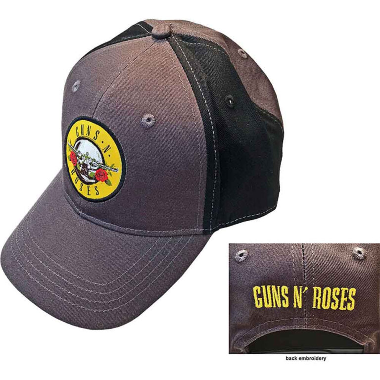 Guns N’ Roses Circle Logo Black & Charcoal Grey 2-Tone Baseball Cap