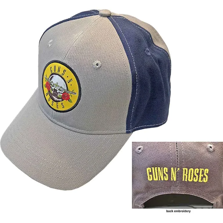 Guns N’ Roses Circle Logo Grey & Navy Blue 2-Tone Baseball Cap