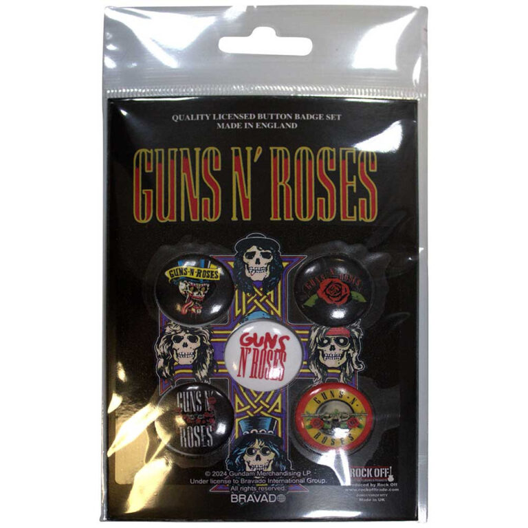 Guns N’ Roses Bullet Logo 2 Badge Pack