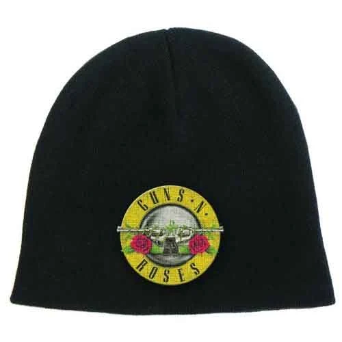 Guns N’ Roses Unisex Bullet Logo Black Beanie Hat