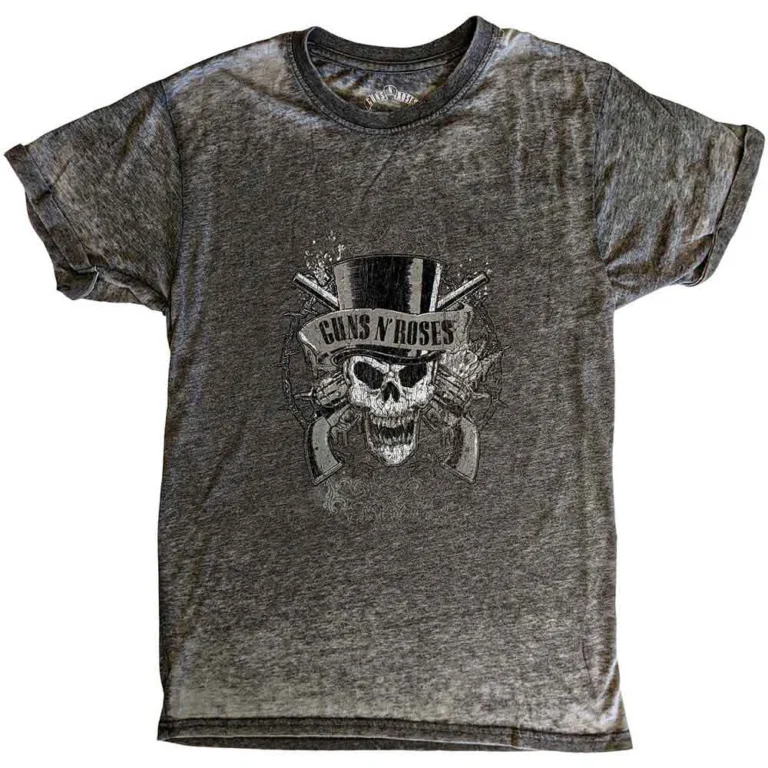 Guns N’ Roses Faded Skull Charcoal Grey T-Shirt