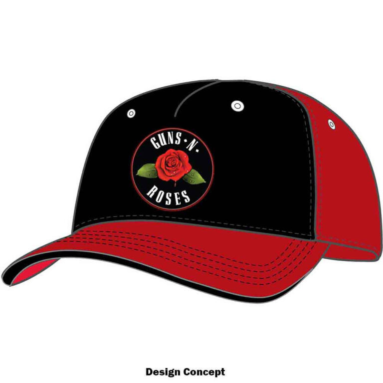 Guns N’ Roses Rose Red & Black Baseball Cap