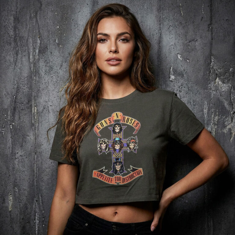 Guns N’ Roses Appetite For Destruction Green Ladies Crop Top