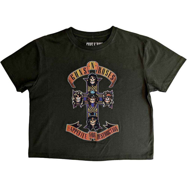 Guns N’ Roses Appetite For Destruction Green Ladies Crop Top