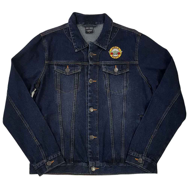 Guns N’ Roses Classic Logo Denim Blue Back Print Denim Jacket