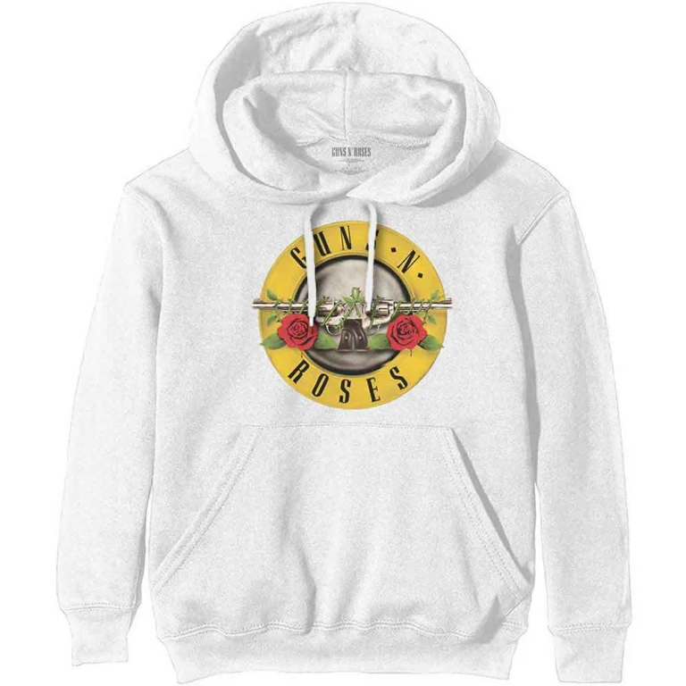 Guns N’ Roses Classic Logo White Pullover Hoodie