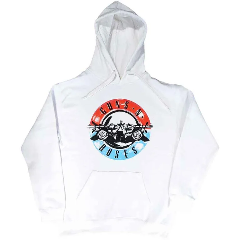 Guns N’ Roses Motorcross Logo White Pullover Hoodie