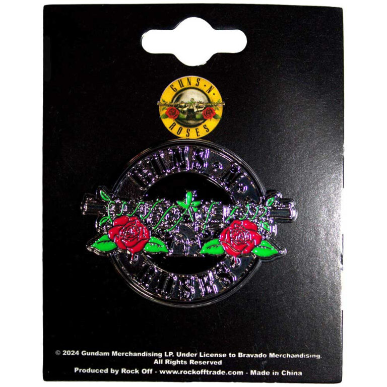 Guns N’ Roses Silver Circle Logo Pin Badge