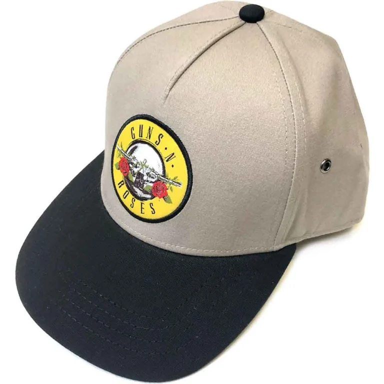Guns N’ Roses Circle Logo Black & Sand Snapback Cap