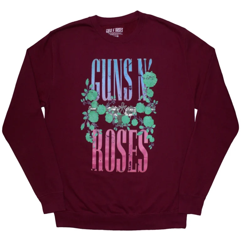 Guns N’ Roses Guns & Vine Maroon Red Sweatshirt