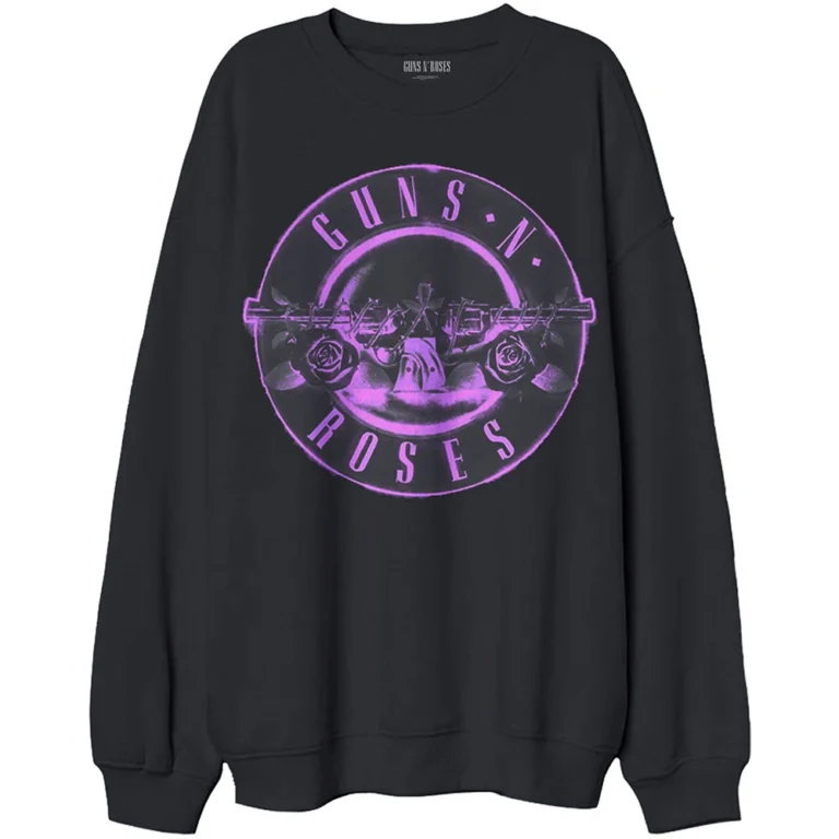 Guns N’ Roses Pink Bullet Black Oversized Sweatshirt