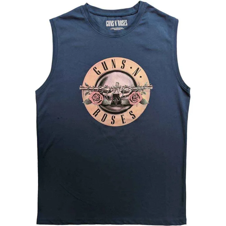 Guns N’ Roses Classic Logo Denim Blue T-Shirt