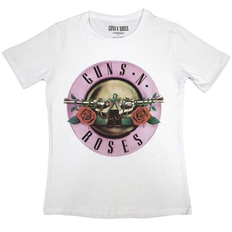 Guns N’ Roses Classic Logo White Ladies T-Shirt