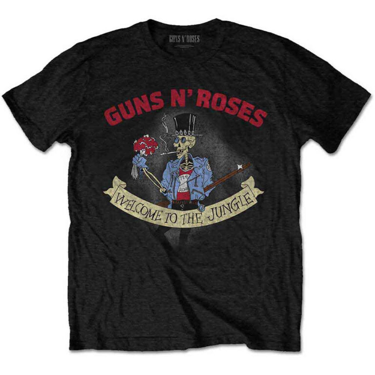 Guns N’ Roses Skeleton Vintage Black T-Shirt