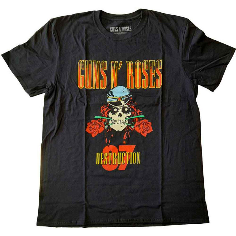 Guns N’ Roses UK Tour ’87 Black Back Print T-Shirt