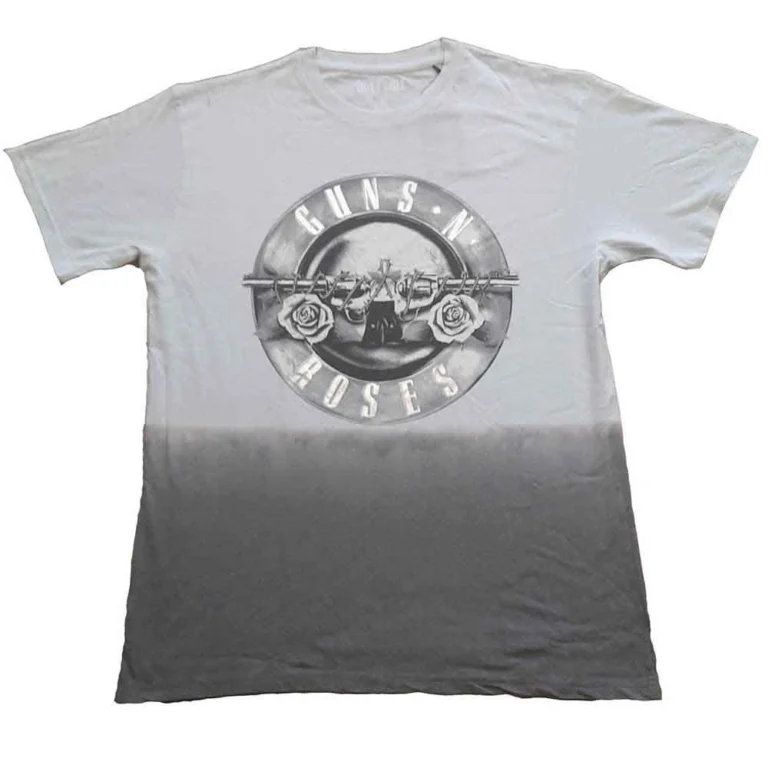 Guns N’ Roses Tonal Bullet Foiled Print Grey Embellished T-Shirt