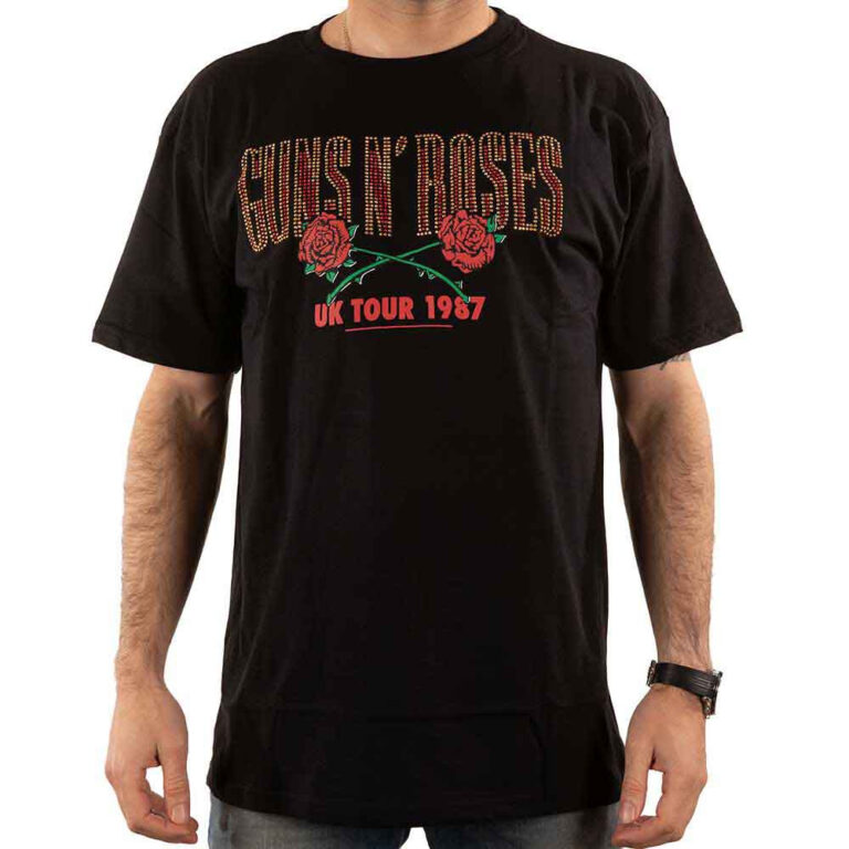 Guns N’ Roses 87 Tour Black Embellished T-Shirt