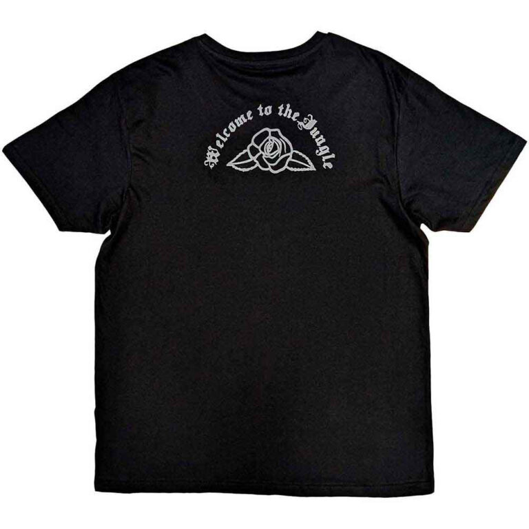 Guns N’ Roses Classic Bullet Mono Black Back Print T-Shirt