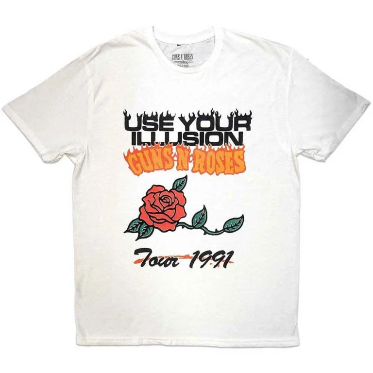 Guns N’ Roses Use Your Illusion Tour 1991 White T-Shirt