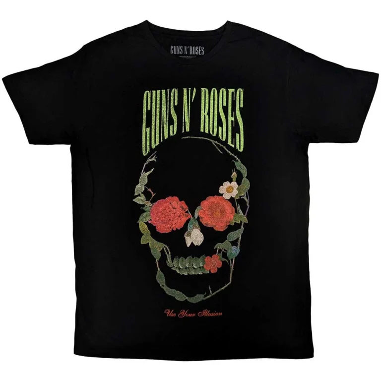Guns N’ Roses Rose Skull Black T-Shirt
