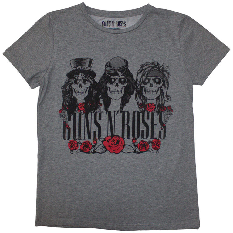 Guns N’ Roses Hell Group Grey Ladies T-Shirt