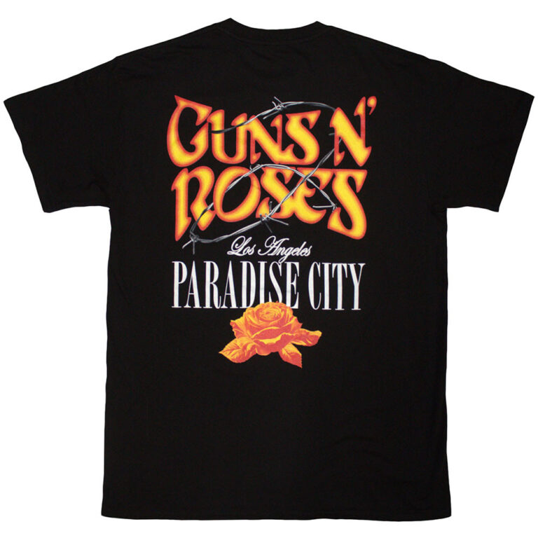 Guns N’ Roses Paradise City Black Back Print T-Shirt