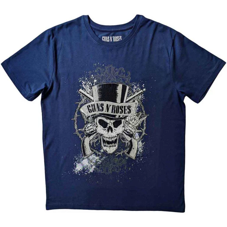 Guns N’ Roses Faded Skull Blue T-Shirt