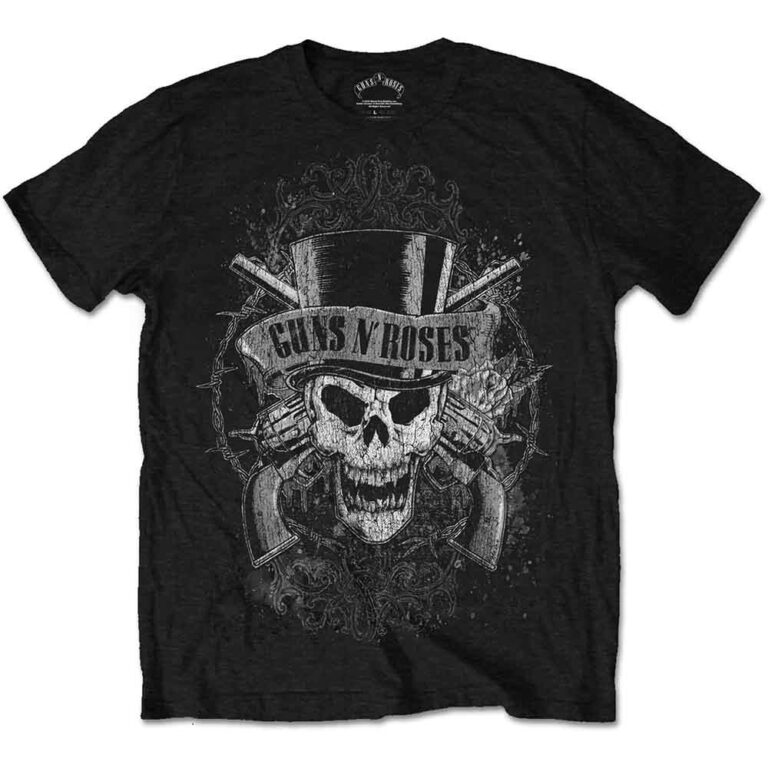 Guns N’ Roses Faded Skull Black T-Shirt