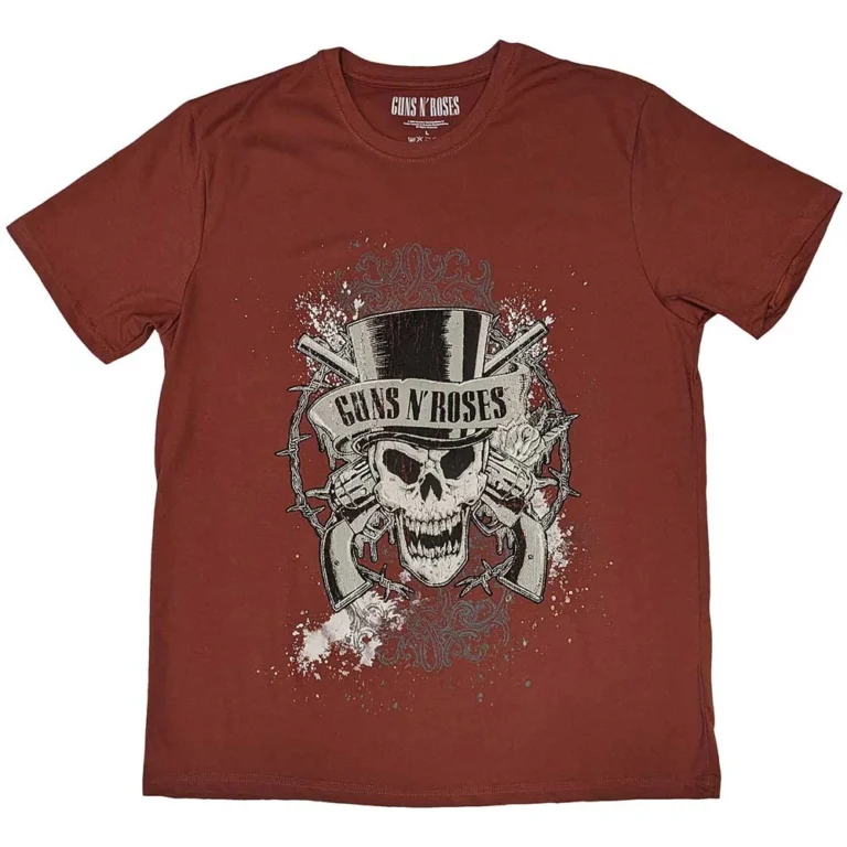 Guns N’ Roses Faded Skull Red T-Shirt