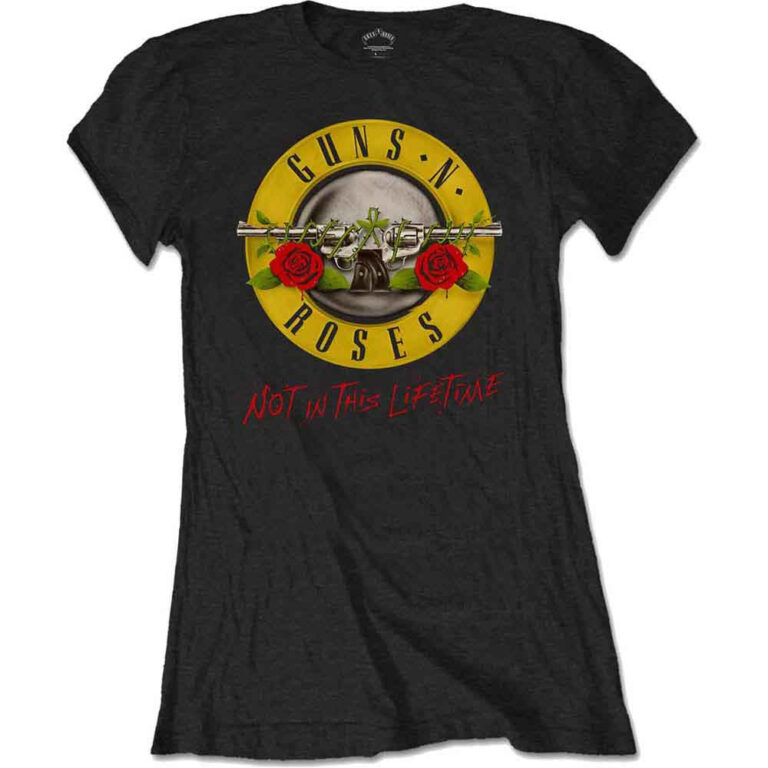 Guns N’ Roses Not In This Lifetime Tour Black Back Print Ladies T-Shirt