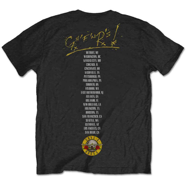 Guns N’ Roses Not in this Lifetime Tour Black Back Print T-Shirt