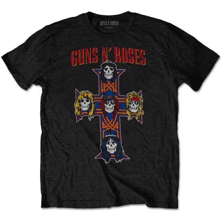 Guns N’ Roses Vintage Cross Black T-Shirt