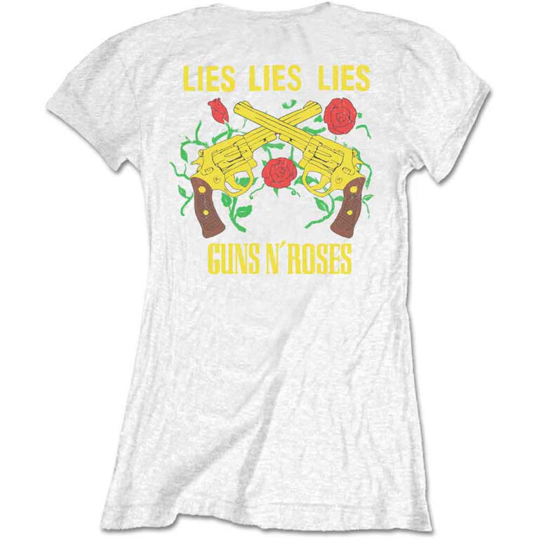 Guns N’ Roses Lies, Lies, Lies White Back Print Ladies T-Shirt