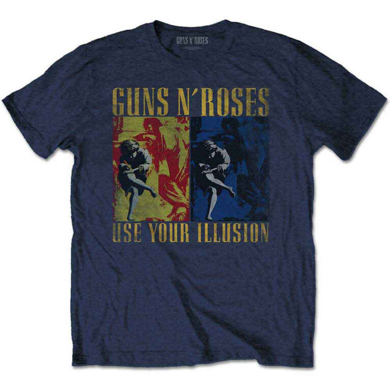 Guns N’ Roses Use Your Illusion Navy Navy Blue T-Shirt