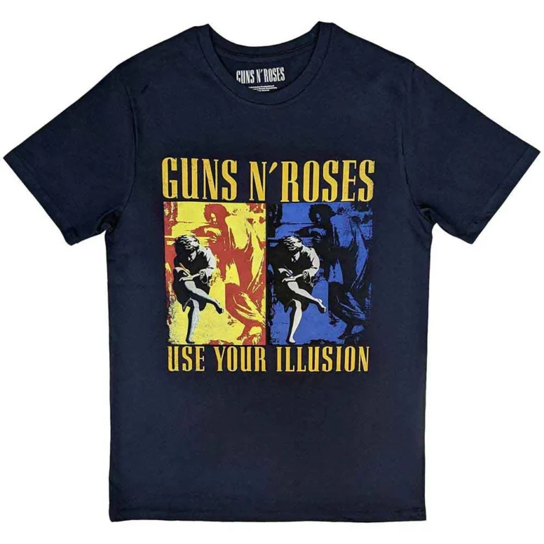 Guns N’ Roses Use Your Illusion Navy Navy Blue T-Shirt