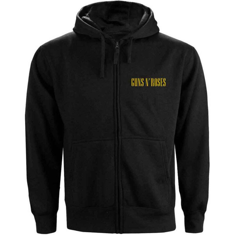 Guns N’ Roses Classic Logo Black Back Print Zip Hoodie