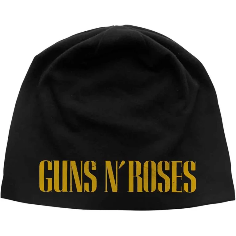 Guns N’ Roses Unisex Logo JD Print Black Beanie Hat