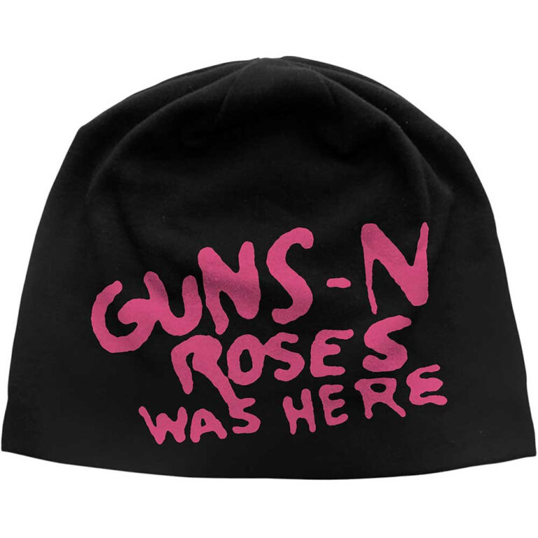 Guns N’ Roses Unisex Was Here JD Print Black Beanie Hat