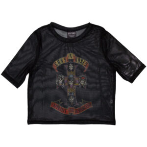 Guns N' Roses Appetite For Destruction Black Mesh Ladies Crop Top