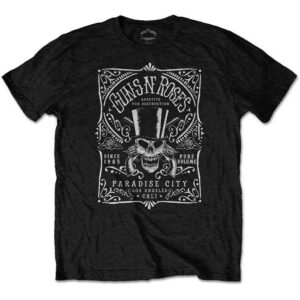 Guns N' Roses Bourbon Label Black T-Shirt