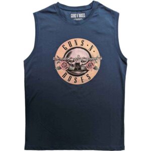 Guns N' Roses Classic Logo Denim Blue T-Shirt