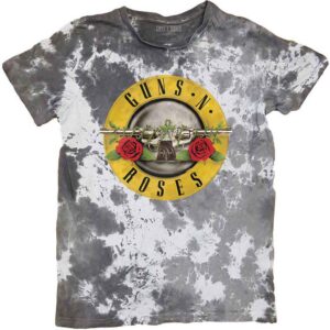 Guns N' Roses Classic Logo Dip-Dye On White Wash Collection T-Shirt