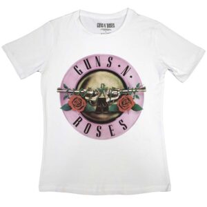 Guns N' Roses Classic Logo White Ladies T-Shirt
