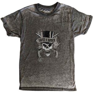 Guns N' Roses Faded Skull Charcoal Grey T-Shirt